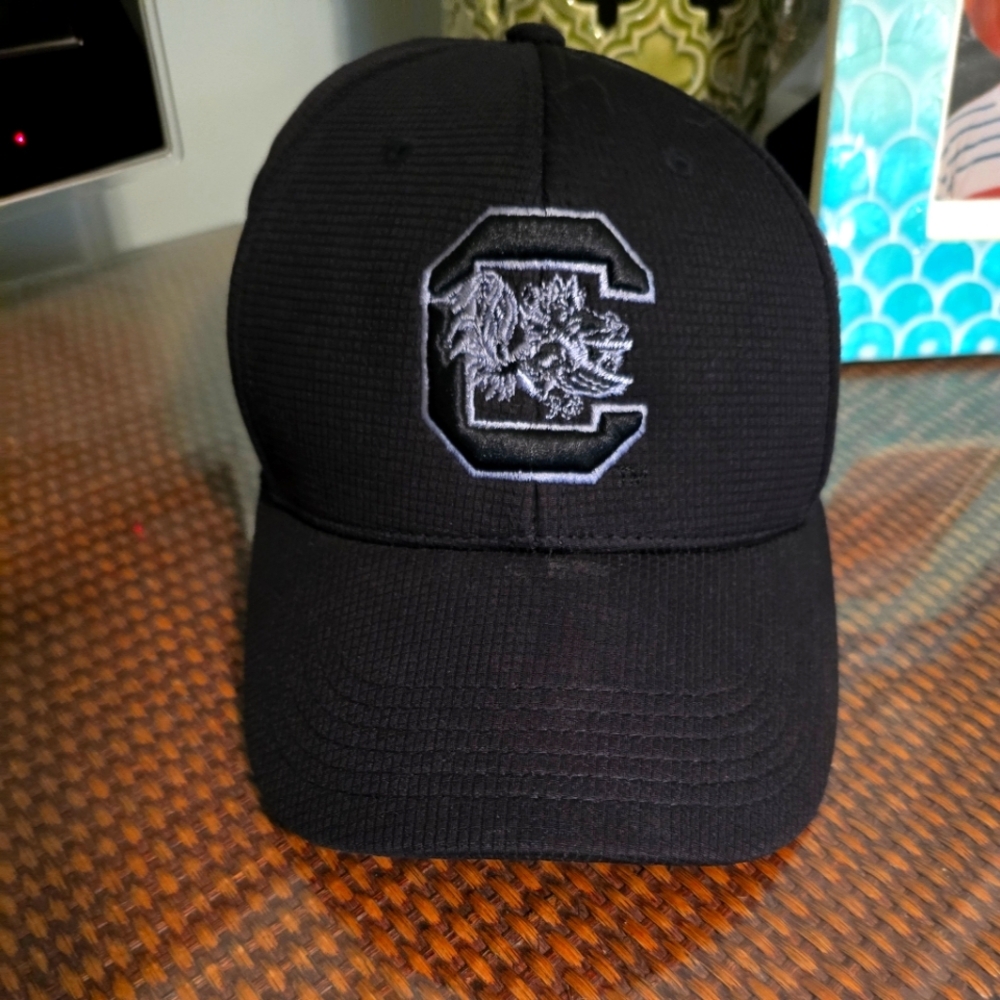 Top of the World Black Baseball Cap with White Embroidered 'C'